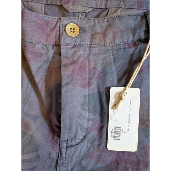 Simple Laguna Women Blue Capri Printed Shorts Size 10 NWT California Surf Beach - Picture 11 of 11